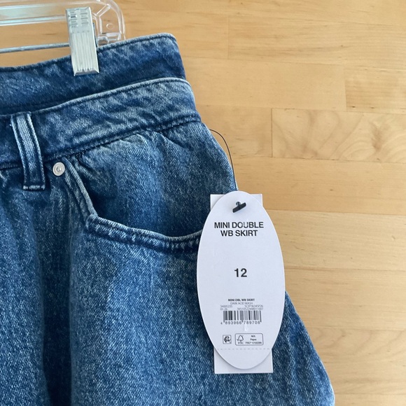 Blue and Gray Striped Sweater with Denim Skirt scoop size 12 - Picture 7 of 11